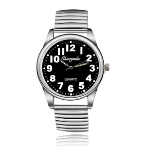 Reloj de Cuarzo Redondo de Acero Inoxidable para Hombre, Esfera Analógica con Números Arábigos, Diseño Minimalista, 38 mm, Cierre Plegable - Product Image 3