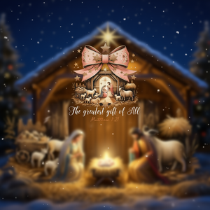 El mejor regalo de Navidad, camiseta de manga larga con diseño de lazo coqueto de Jesús, Mateo 1:21 - Product Image 3