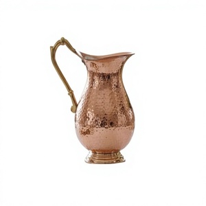 AZ ENTERPRISES Hammered Copper Eco-Friendly Handmade Water Pitcher Lid 1.7L Classic Design Drinking Jug for Party Wedding Use - Product Image 4