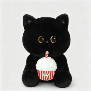 Bobova - Peluche de <span class=keywords><strong>Gato</strong></span> con Diseño de Pastel de Cumpleaños, 40 cm, Bordado, Súper Suave, Relleno de Algodón PP, para Niños, Unisex, Regalo para Novia - Product Image 5