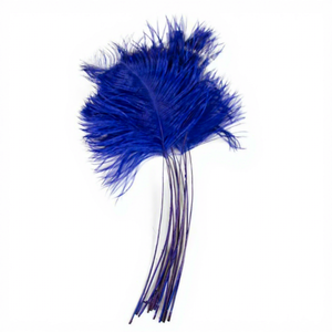 Plumes d'autruche rayées de haute qualité, 40-45 cm (16-18 po), pour décoration de costumes de carnaval, couleurs personnalisées - Product Image 1