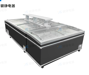 Коммерческая однотемпературная горизонтальная морозильная стойка для хранения, большая емкость, островной шкаф, холодильник для супермаркетов - Product Image 1