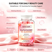 Gummies de glutathion et vitamine C en gros, fabrication en usine, étiquette personnalisée, formule et emballage sur mesure, petit MOQ