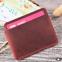 Portefeuille pliable vintage en cuir pleine fleur durable avec blocage RFID, motif à pois, logo personnalisé, sac à monnaie unisexe