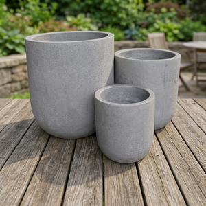 High Quality Vintage Round Ceramic <b>Clay</b> Lightweight Flower Pots Planters <b>Set</b> for Garden Home Floor Wholesale - Product Image 3