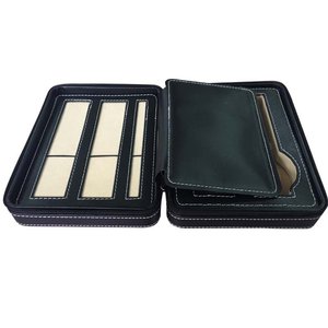 Wholesale Double Side Multi Slots Leather <b>Watch</b> Box Zipper Leather Wristwatch Storage Travel <b>Case</b> Custom Printed Logo - Product Image 6
