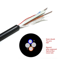 Terima Pesanan LOGO dan Kemasan Sesuai Pesanan, Harga Pabrik, Diameter Kabel 7.0mm, Panjang 100 Meter, 4/6/8/12/24 Inti, Kabel Serat Optik ASU