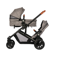 Poussette Vélo Bébé Triple Jumeaux Légère Voyage Pliante Double
