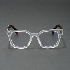 Nuevas Monturas Ópticas Gruesas de Diseño Tr90, Bloqueo de Luz Azul, Transparentes, Azules, Cuadradas Extra Grandes, con Inserto Metálico, Marco de Lentes - Product Image 2