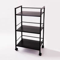Chariot de cuisine moderne à 2 niveaux en fer avec roulettes, chariot utilitaire roulant, support de rangement multifonction écologique pour condiments