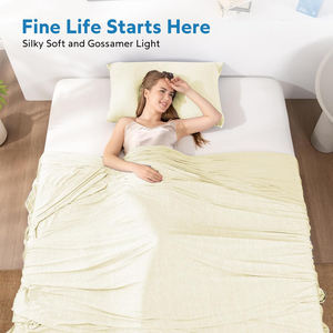 ผ้าห่มเย็นสำหรับฤดูร้อน ขนาดควีนไซส์ ผ้าไหมน้ำแข็ง ระบายความร้อน Q-max 0.5 Arc-chill สำหรับผู้ที่นอนร้อน - Product Image 6