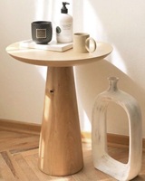 Table d'appoint en forme de champignon, mini table ronde convertible en table à manger, faite à la main