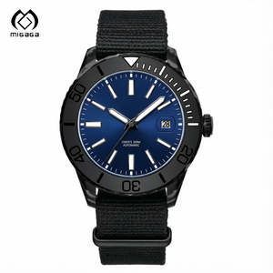 สายนาฬิกา Migaga Custom Natos ขนาด 22 มม. สำหรับผู้ชาย นาฬิกาดำน้ำอัตโนมัติ NH35 OEM Montre Homme ขนาด 38 มม. หน้าปัดแบบกำหนดเอง นาฬิกาดำน้ำแบบกลไก - Product Image 4