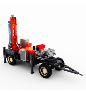 <b>Water</b> Well Drill Rig Wheel Hydraulic Rock Soil Drilling DTH Tools 150m Air or Mud - Product Image 5