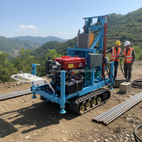 Foreuse de puits sur chenilles pour le forage de roches dures, mini-machine de forage portable pour sites tout-terrain