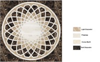 Médaillon en pierre naturelle PerfectStone, carrelage décoratif en marbre, marbre découpé au jet d'eau