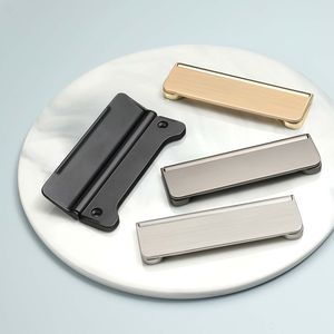 مقبض مخفي من سبائك الزنك على الطراز الحديث ، مقبض أسود ذهبي رمادي ، باب خزانة سحب - Product Image 3
