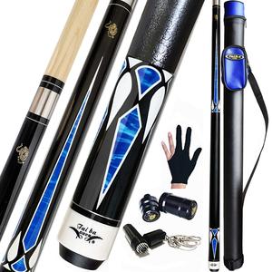 Queue de billard Tai Ba en 2 parties, 58 pouces, en érable canadien professionnel (21 oz), disponible en bleu, noir, rouge, gris ou vert - Product Image 4