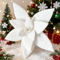Meistverkaufte Realistische Weihnachts-Blumendekorationen Moderne Stoffblumen-Arrangements mit Langlebigem Wasserfestem Design