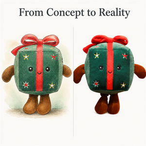 Boîte cadeau de Noël personnalisée, jouet en peluche, décoration de fête, ornement de Noël en coton PP, anti-stress, commande en gros - Product Image 4