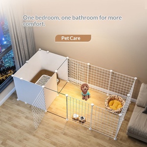 Freely Combinable Indoor Small <strong>Dog</strong> <strong>Kennel</strong> All Seasons Multifunctional <strong>Dog</strong> Cage Partition <strong>Dog</strong> Fence with Storage Function - Product Image 1
