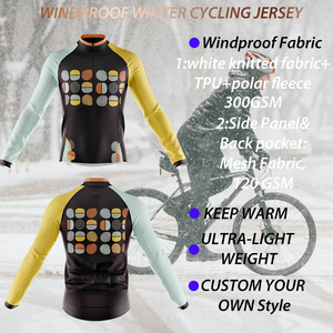 HIRBGOD-ropa de entrenamiento de lana para hombre, Jersey de <span class=keywords><strong>Ciclismo</strong></span> de lana merina resistente al viento y la lluvia al aire libre - Product Image 5