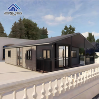 Moderna Casa Contenedor de Acero de 20 pies, Prefabricada, Modular, Expandible, de Doble Ala, Lujosa, Plegable, Portátil, Móvil, Pequeña, para Taller o Almacén