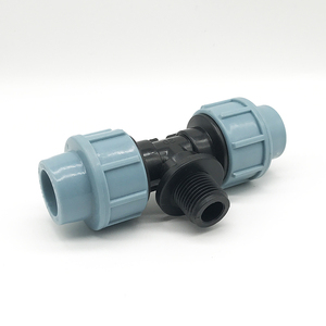 Usine en gros PN16 raccords de tuyauterie en PE haute <span class=keywords><strong>pression</strong></span> 20mm à 110mm tête de <span class=keywords><strong>Compression</strong></span> <span class=keywords><strong>PVC</strong></span>/laiton/HDPE connecteurs de coulée Type de verrouillage - Product Image 3