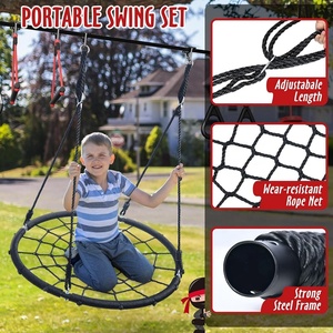 Kids <span class=keywords><strong>Ninja</strong></span> Warrior <span class=keywords><strong>Slackline</strong></span> Obstacle Course avec balançoire pour le divertissement d'arrière-cour pour le jeu extérieur - Product Image 2