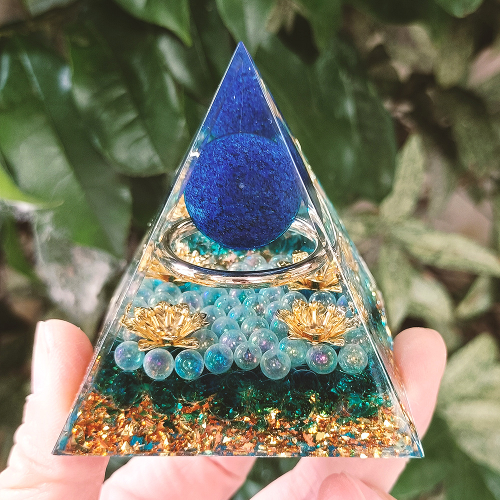 Nouvelle boule de verre bleue (6 cm)