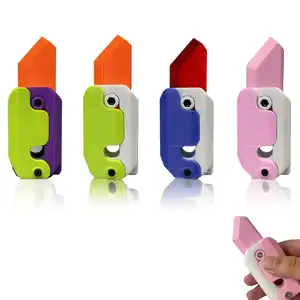 2023 recién llegado cuchillo de rábano juguete cuchillo de gravedad 3D juguete rábano salto de gravedad cuchillo de rábano de gravedad 3D juguetes fidget