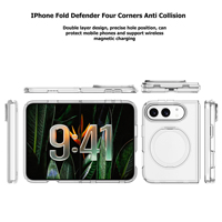 Étui de protection magnétique rotatif à 360° pour iPhone Duo Fold, en PC et TPU, anti-jaunissement, antichoc, vente en gros