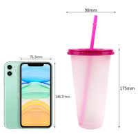 Grande Vente Tasse en Plastique Magique à Changement de Couleur Chaud-Froid Personnalisable