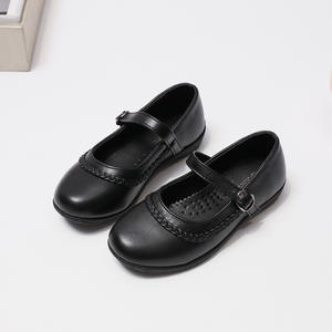 حذاء أسود من الخطاف و الحلقة PU بسعر الجملة للأطفال للفتيات <span class=keywords><strong>MARY</strong></span> JANE FLATS - Product Image 2