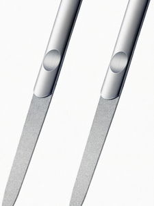 Lime à ongles double face droite en acier inoxydable de haute qualité avec logo personnalisé, durable, professionnelle, pour le soin quotidien des doigts - Product Image 1