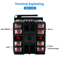 Pengontrol Suhu Digital PID LCTC REX-C100 Dengan Relay SSR 40DA Dengan Termokopel K Probe 1m Termostat 0-400 ℃   Keluaran SSR