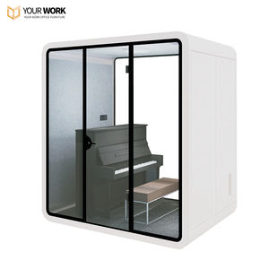 Cabina Telefonica di Lusso Moderna per Esterni in Lega di Alluminio Insonorizzata Studio Modulare per Registrazione Vocale Ufficio con Spazio di Archiviazione in Vendita - Product Image 2