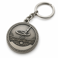 Porte-clés en métal personnalisé avec médaillon en relief d'avion, logo sur mesure, cadeau promotionnel en gros, fournisseur et fabricant en vrac