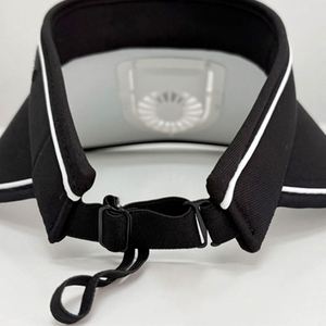 Casquette promotionnelle d'été à visière large et ouverte, avec logo personnalisé, chargement USB et ventilateur intégré, idéale pour l'extérieur - Product Image 5