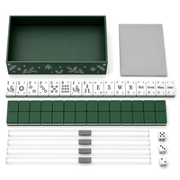 160 tuiles de 1,2 pouce, boîte cadeau de Noël en acrylique à 4 couches, en stock, logo personnalisé, faible MOQ, échantillon disponible, jeu de Mahjong américain