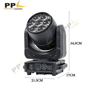 Faro mobile <span class=keywords><strong>LED</strong></span> 7x40W RGBW 4IN1 con zoom, potenza 350W, DMX512, CRI Ra90, durata 50000h, per illuminazione di eventi e palcoscenici - Product Image 2