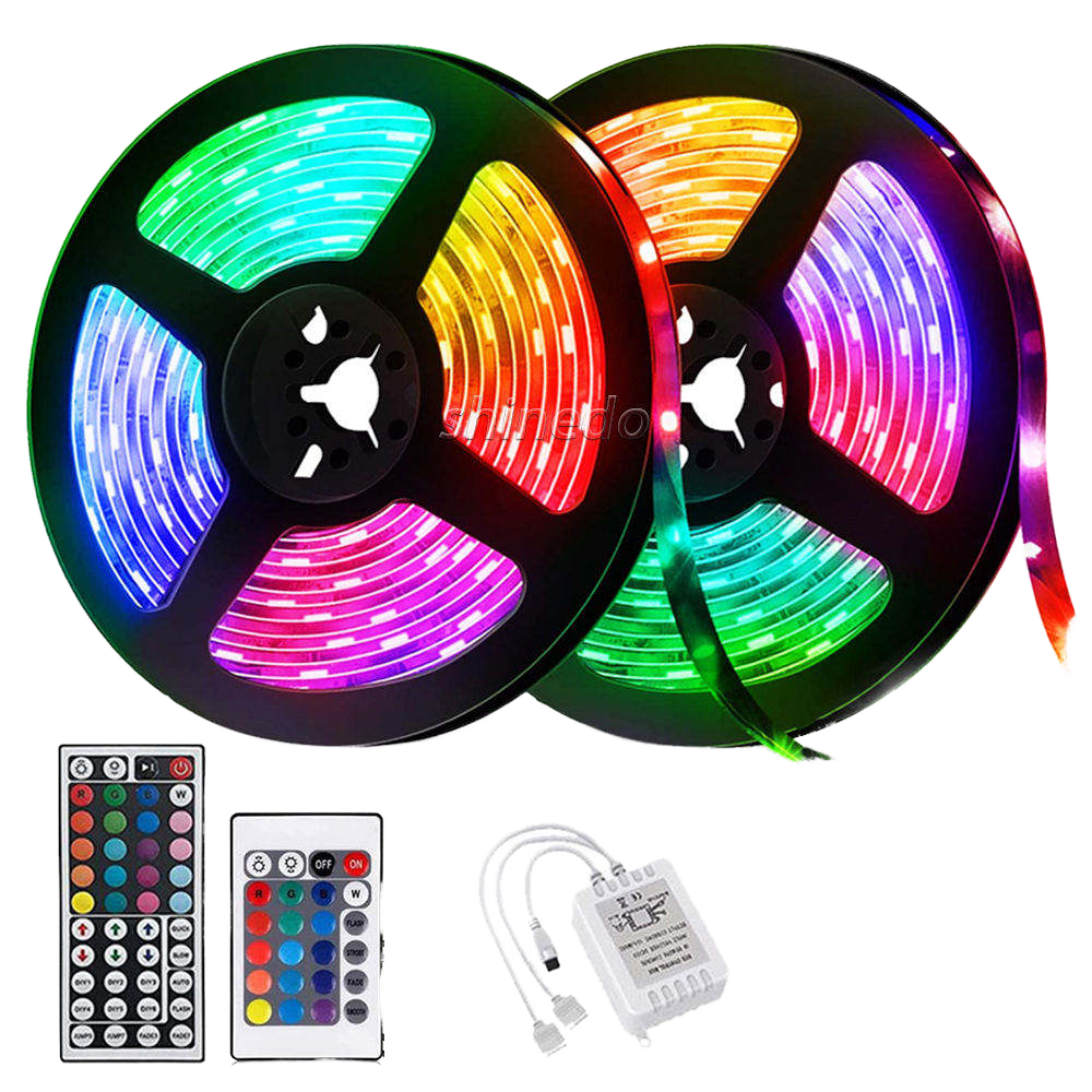12V 5050 LED Strip Lights RGB Music Remote Control IP44 for Bedroom TV Wall Living Room Landscape Decoration