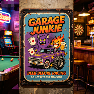 Decorazione all'ingrosso: Nuova targa in ferro divertente con stampa UV Rat Fink per parete, regali per laurea, Capodanno, anniversario, casa, garage, man cave - Product Image 4