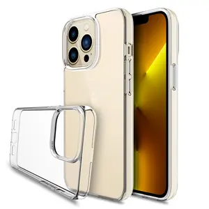 Oem Sublimatie Anti-Geel Shockproof Anti-Kras Transparante Crystal Clear Tpu Pc Telefoon Case Voor Iphone 14 13 12 11 Pro Max