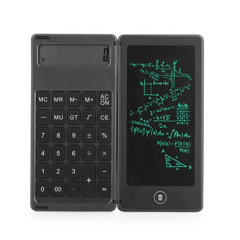 Складной блокнот смарт-ЖК-портативный кнопочный аккумулятор солнечный калькулятор со стилусом карандаш калькулятор ЖК-дисплей