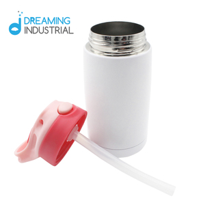 Sublimazione <span class=keywords><strong>350</strong></span> <span class=keywords><strong>ML</strong></span> In Acciaio Inox Bottiglia di Acqua Del Capretto Con Paglia - Product Image 3