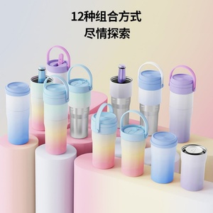 Botella de Agua Deportiva YINUO Magic 650 de Acero Inoxidable 304 de Doble Pared y Aislamiento de 1.1L, Rendimiento Térmico de 12-24 Horas, Ecológica - Product Image 2