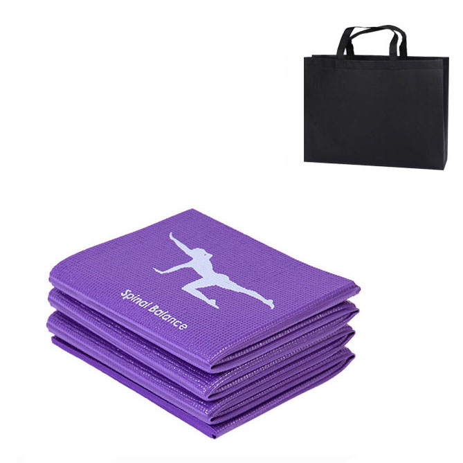 Premium PVC Foldable Yoga Mat Exercise Pad Thick Non-slip Folding Gym Fitness Pad Pilates Supplies Floor Play Fold Yoga Mat