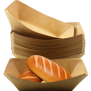 Dùng một lần Kraft thực phẩm thuyền Hot Dog đưa ra phục vụ khay, mỡ kháng Khay giấy cho thực phẩm - Product Image 4