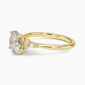 แหวนมอสซาไนต์ทรงรี VVS ทองคำขาว 10K สำหรับผู้หญิง แหวนเพชรเม็ดเดี่ยวสำหรับสัญญา งานแต่งงาน ครบรอบวันแต่งงาน - Product Image 3